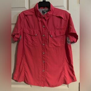 Habit short sleeve womens outdoors, fishing shirt, size XL, pink or coral